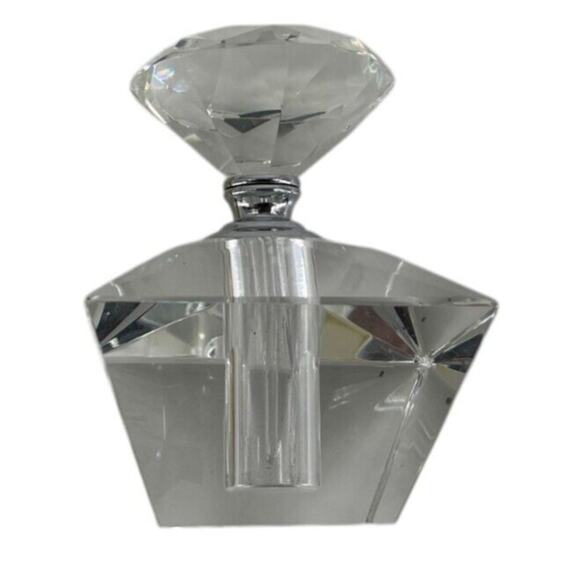 Lot of 2 Glass Crystal Perfume Bottle - Picture 2 of 12